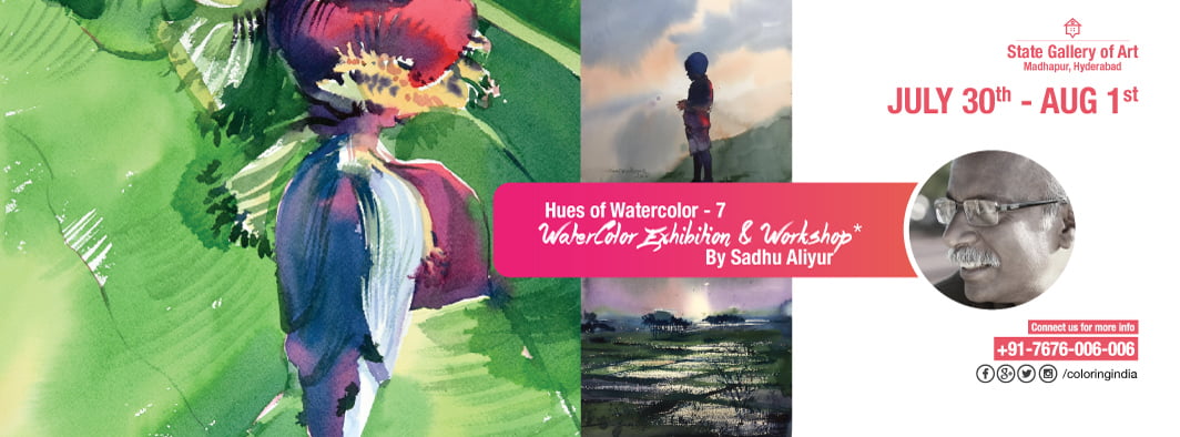 3day watercolor exhibition & 2day workshop in Hyderabad 5