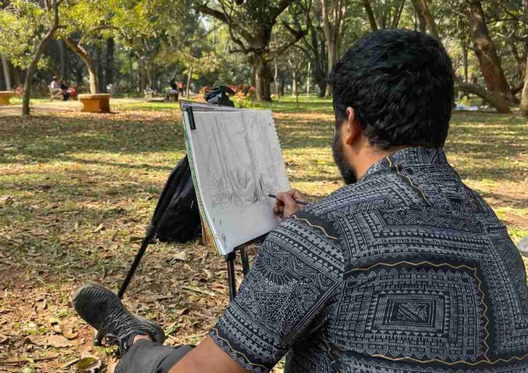 Weekend Art Classes in Bangalore : Pencil & Chai Fine Arts Gurukul 5 Plein Air Sessiosn by Pencil & Chai